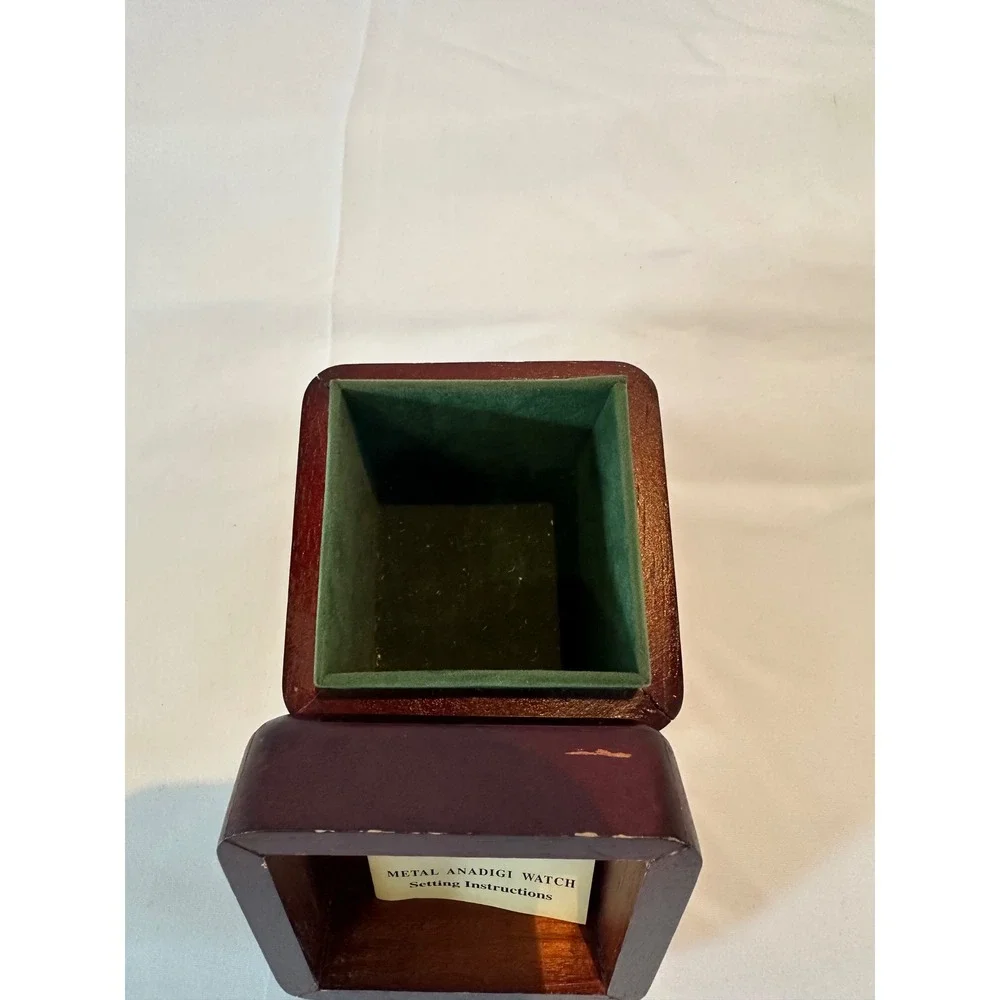 Eddie Bauer Watch Box‎ Wood Display Case Vintage Jewelry Storage Brown